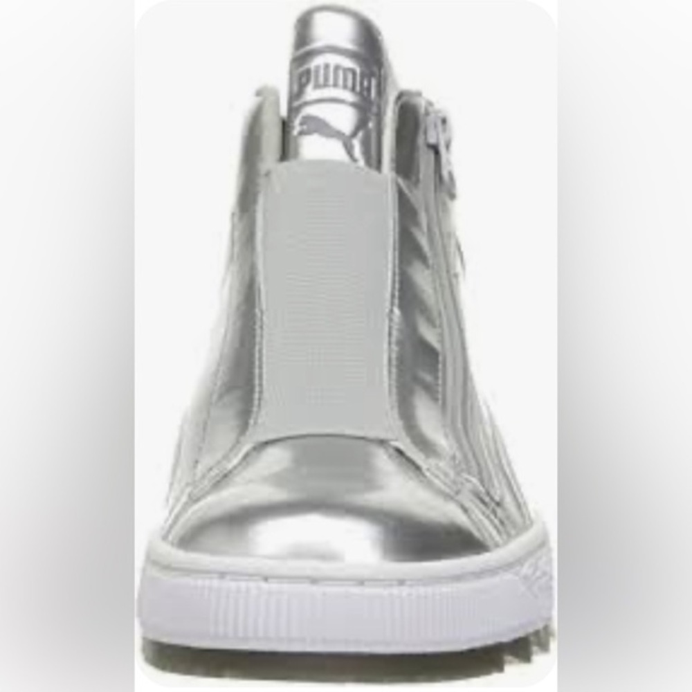 NWOT Puma Basket Metallic Zip High Tops - 6.5